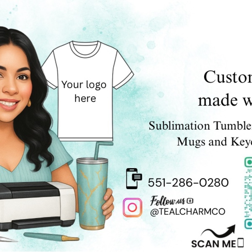 Customizable Sublimation Tumbler with Straw